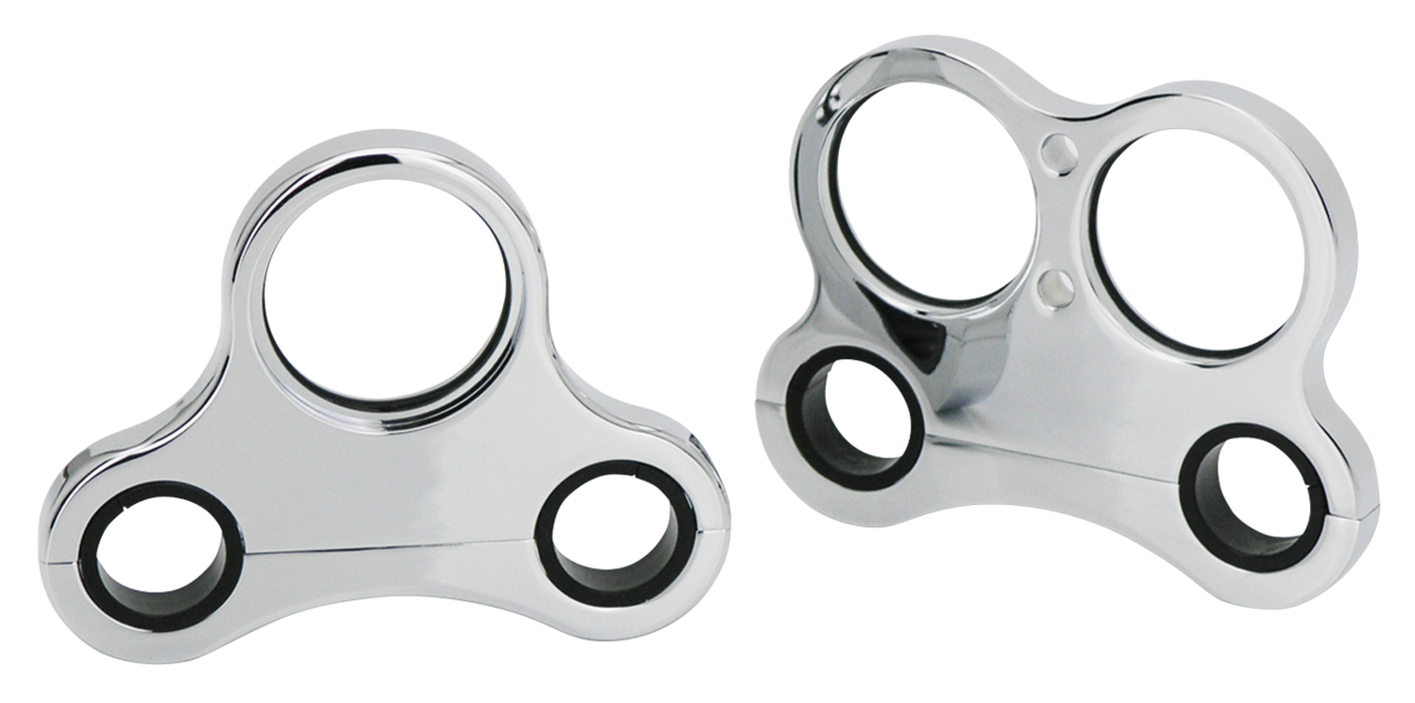 GZP Chr billet Dual gauge f/T-bar 2 hole