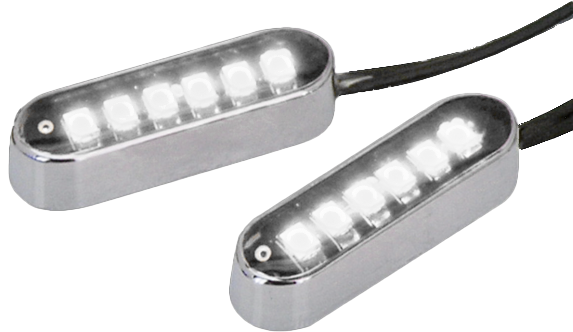 Cyron Convex 6 LED Chrome White pair