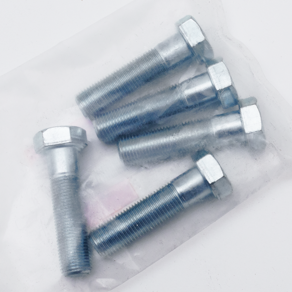 5pck hex bolt 1/2-20"x2" UNF zinc