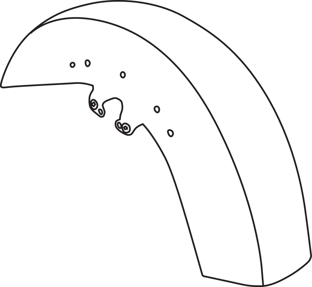 GZP Front fender FLH/T14-UP w/trim holes