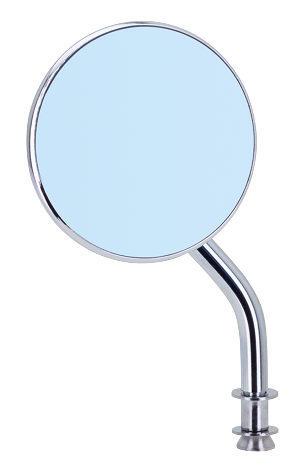 GZP Blue Glass Round 3" mirror 4" stem u