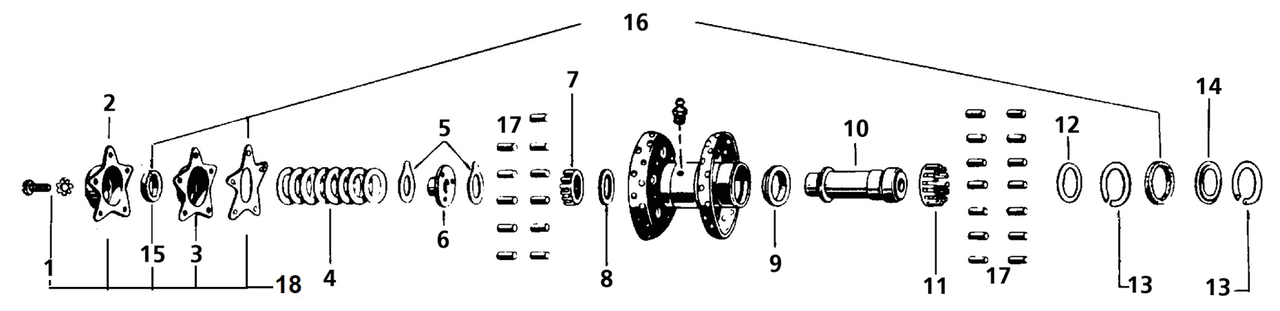 Each Starhub Thrust washer Brake