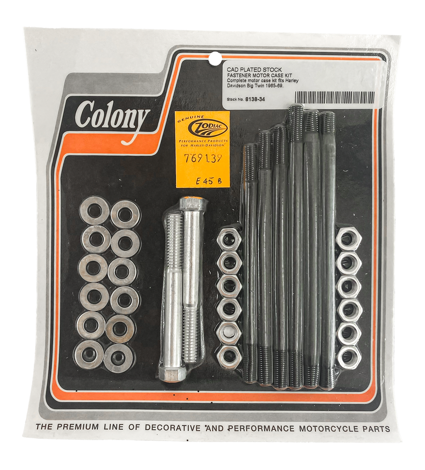 Crankcase bolt kit BT65-69, white pltd