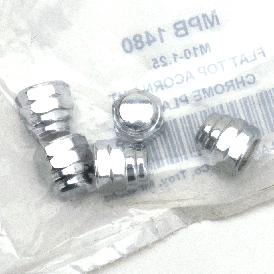 5Pck M10-1.25 Flat Top Acorn Nut