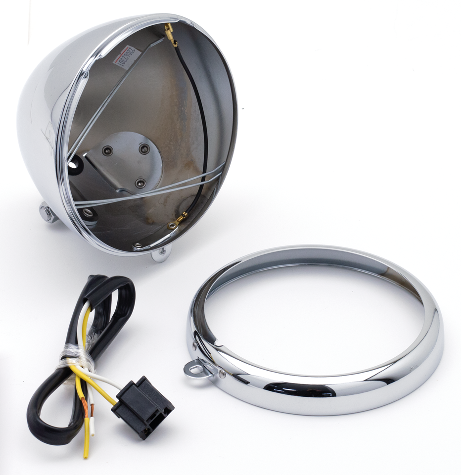 GZP Headlight shell+rim 6" bottom mou