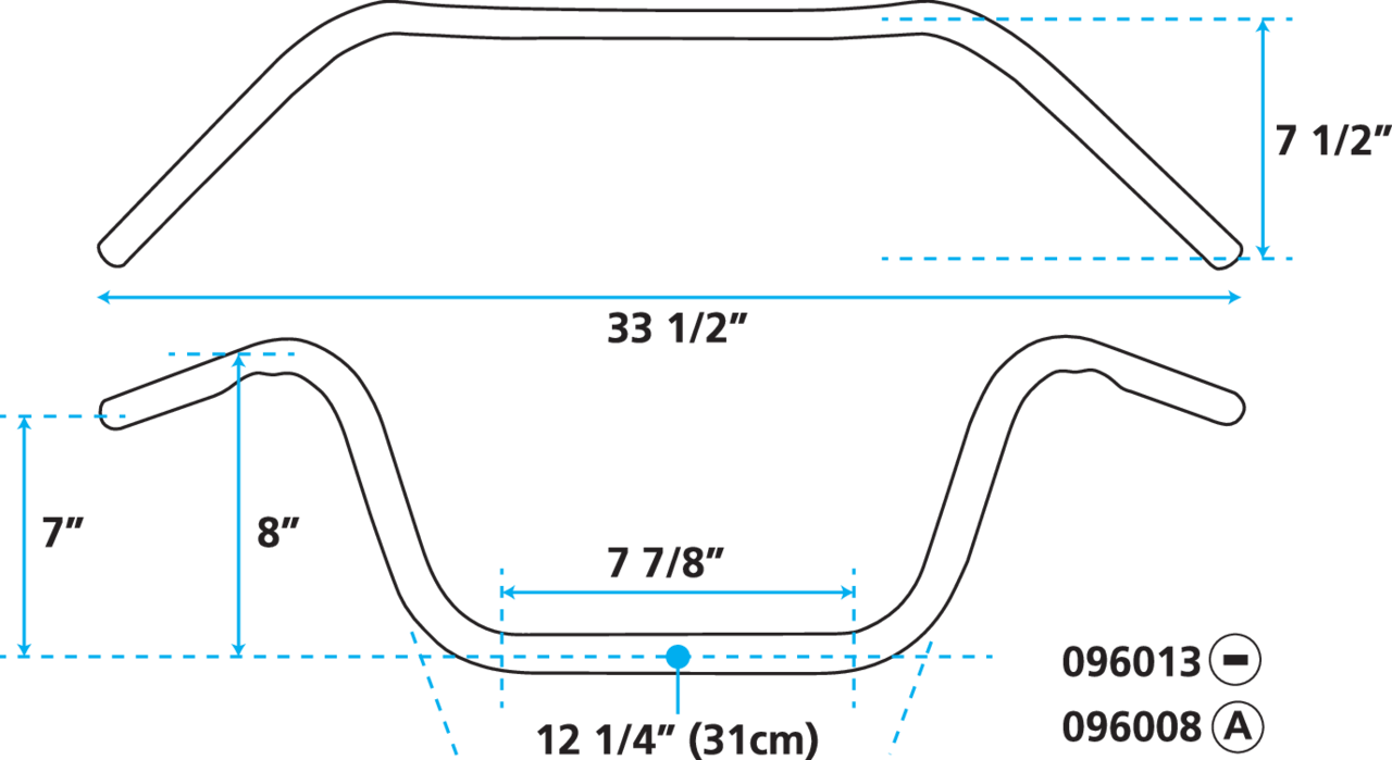 GZP Handlebar Custom low 8-1/2" /w dimp