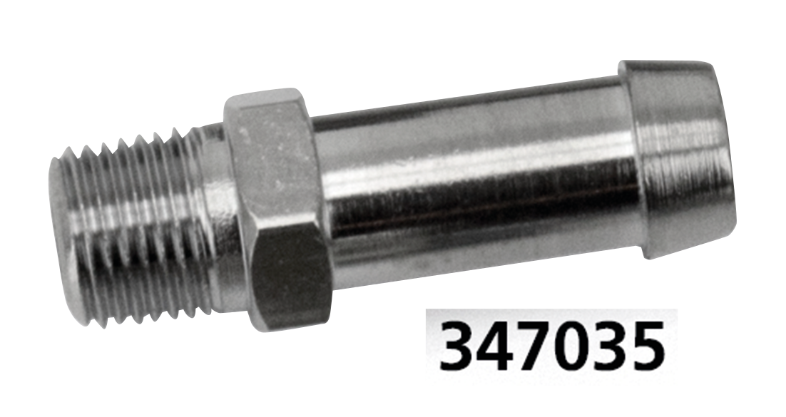 GZP barb fitting 1/8"-27 NPT straight