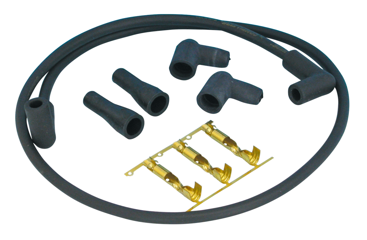 Wire set 8mm Spiral-wound blk silic.(2)