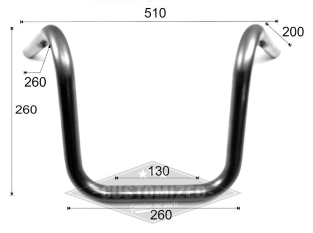 7/8" chrome Drag Bar 28" no dimples