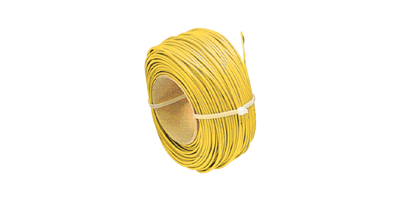 Cable yellow 0.75 spool length 10 meter