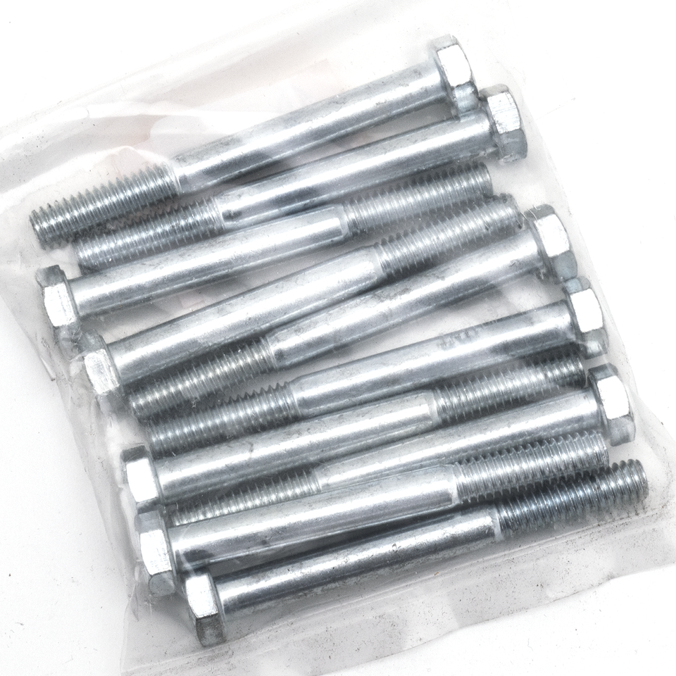 10pck hex bolt 5/16-18x3" UNC zinc