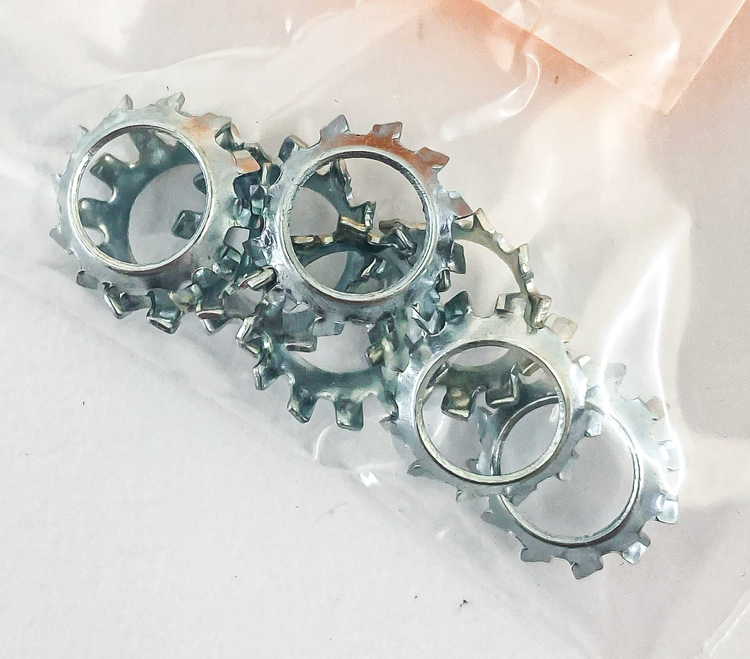 Lock washer, 1/4" countersunk, set of 8