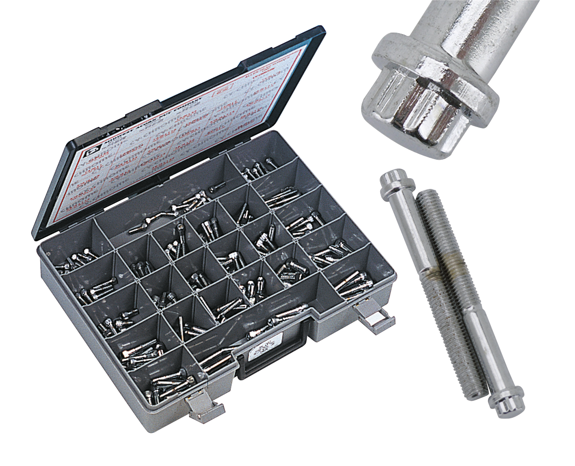 Assortm. tray of 12 point bolts,24 sizes