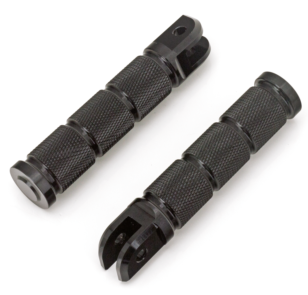 GZP Blk knurled rider footpegs ST18-up