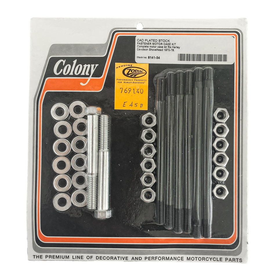 Crankcase bolt kit BT70-78, white pltd