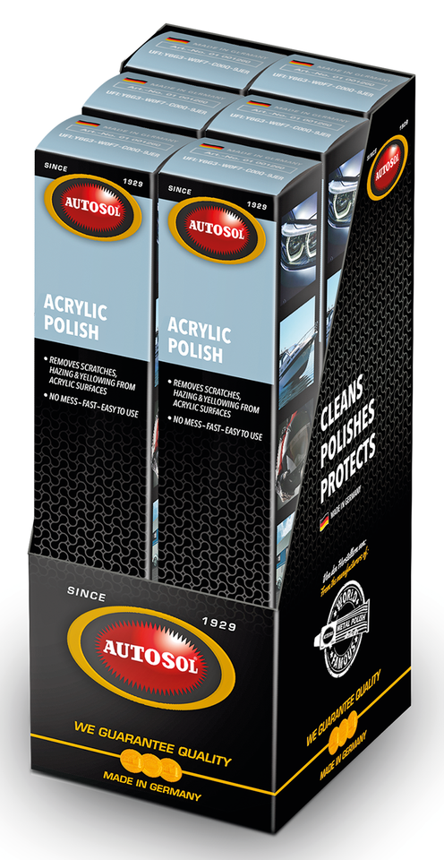 6pck Autosol Acrylic Cleaner 75ml