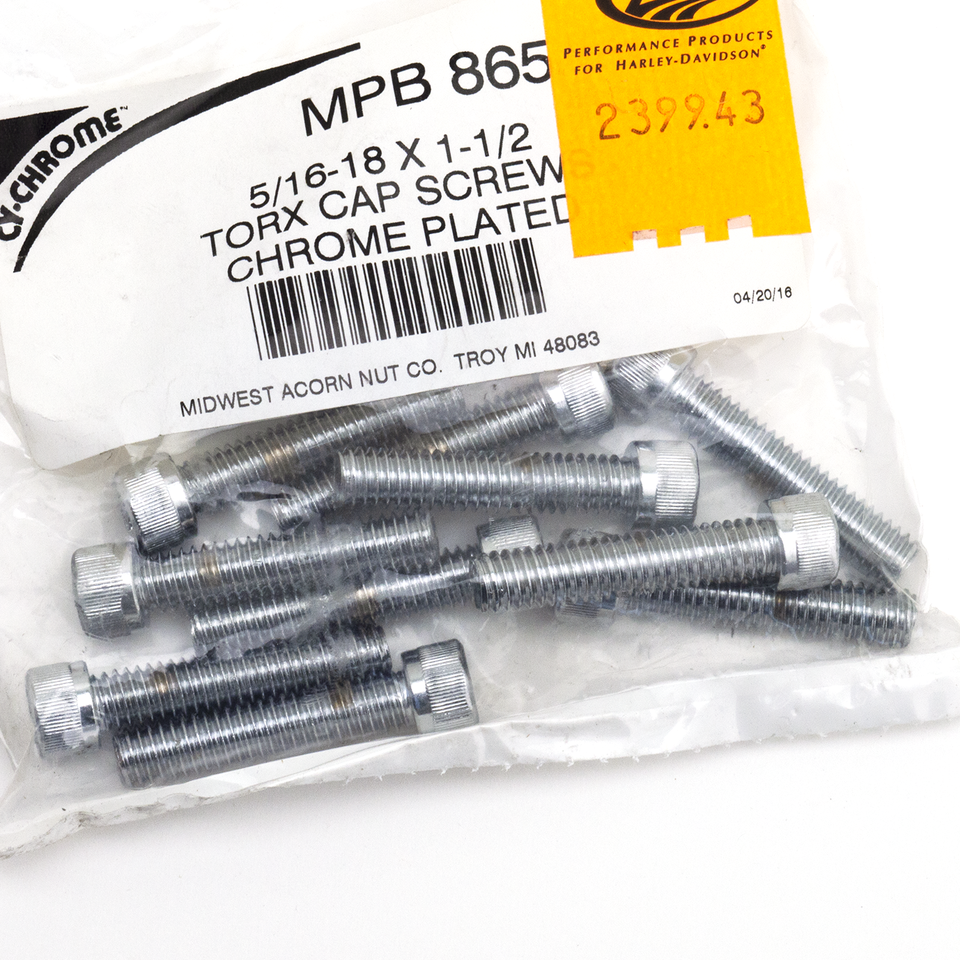 10pck Torx socket head 5/16-18x1 1/2"