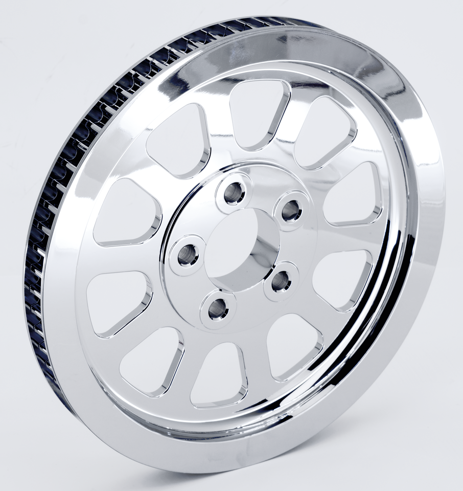 GZP Chrome 8-Spoke 66T 20mm belt sprocke