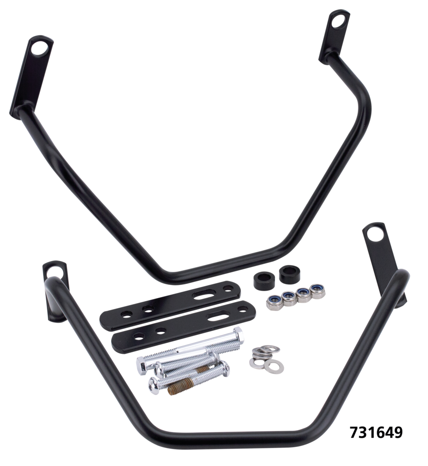 Black Saddle Bag Supports FXD06-17