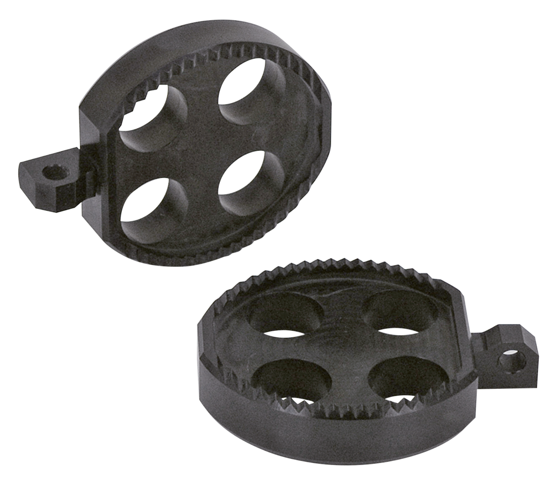 Chops76 Round cross black footpegs