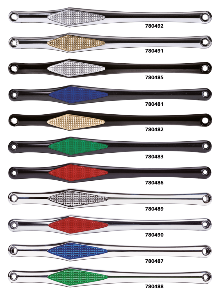 DIAMOND SHIFT ROD CHR W/ BLUE DIAMOND