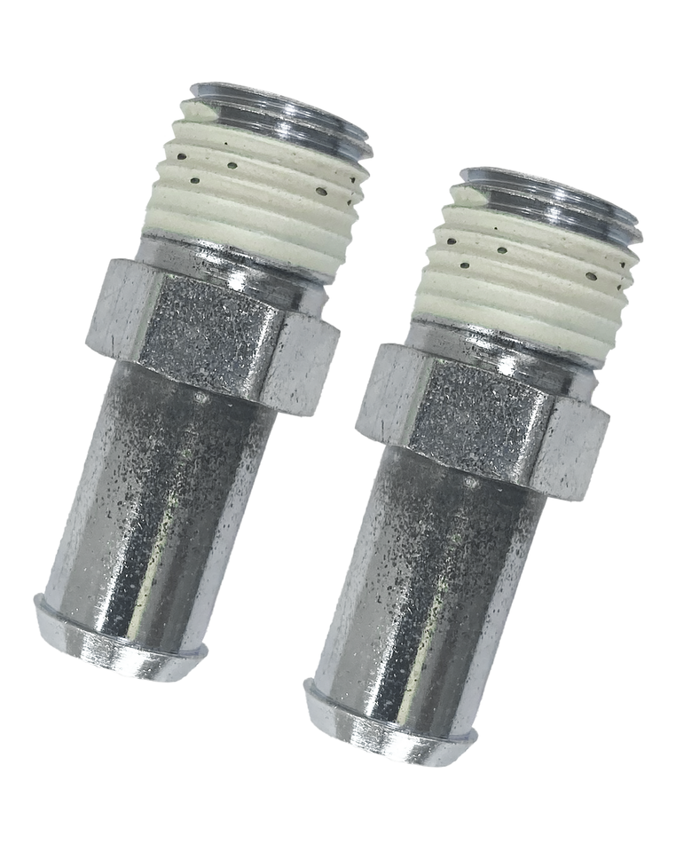 Oil line fittings straight, pair 9/16-18