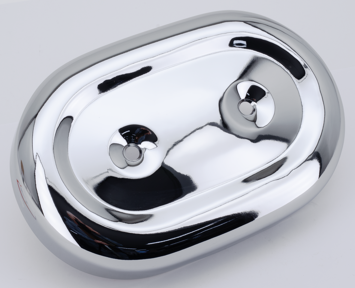 Oval A/C Cover Chrome FL/FX71-89 XL66-03
