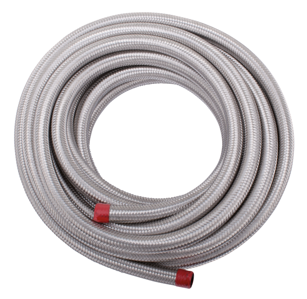 Braided inox covered H-D hose 3/8"x762cm