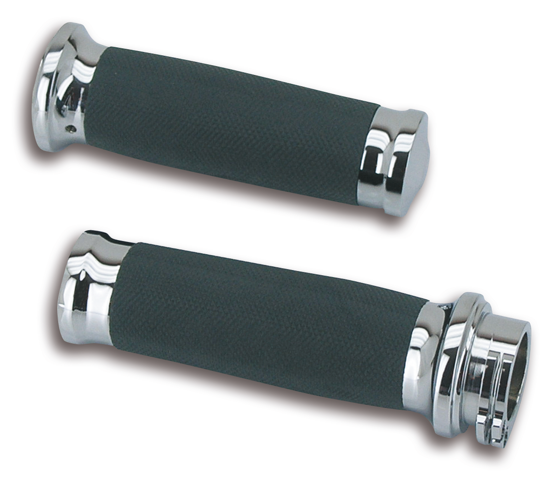 GZP Chrome/rubber CNC Tornado grip se