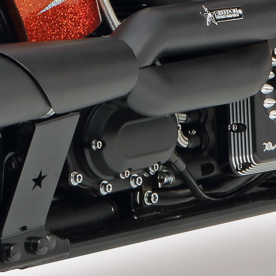 GZP matt Black clutch cover FXD06 BT07-u