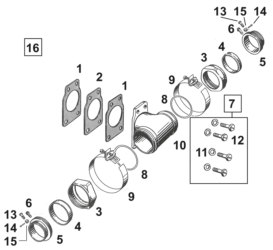 COLONY intake manfold nuts OHV40-54 Chr