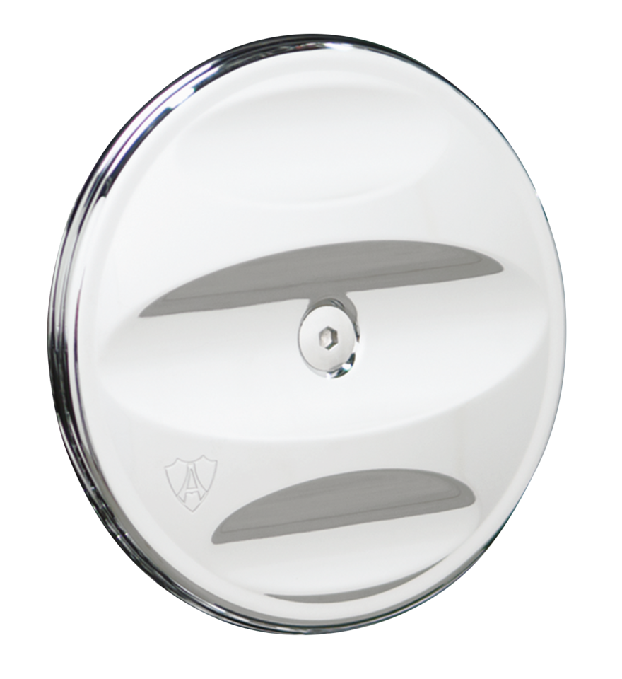 STG-I BILLET COVER, SCALLOPED CHROME