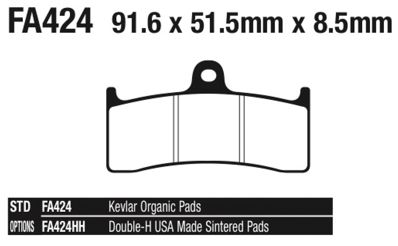 EBC-HH brake pads F15 TH=8mm
