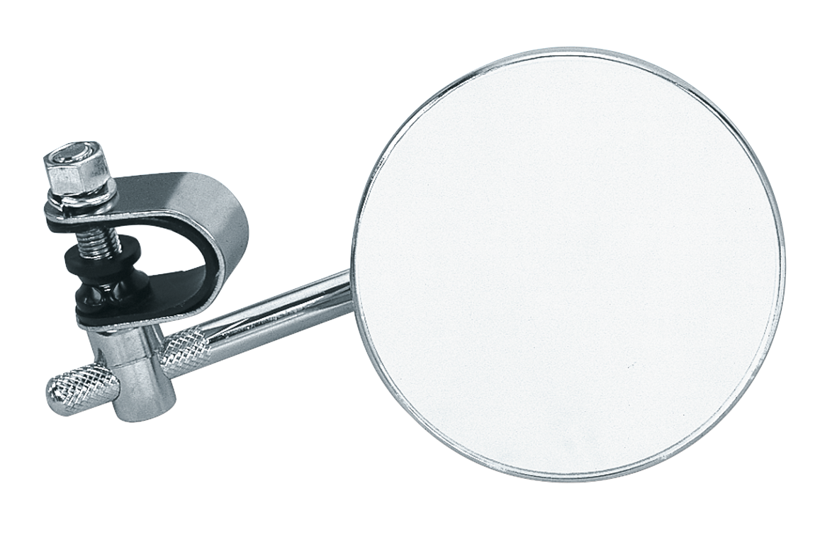 GZP Mirror universal 4" with 4" stem chr