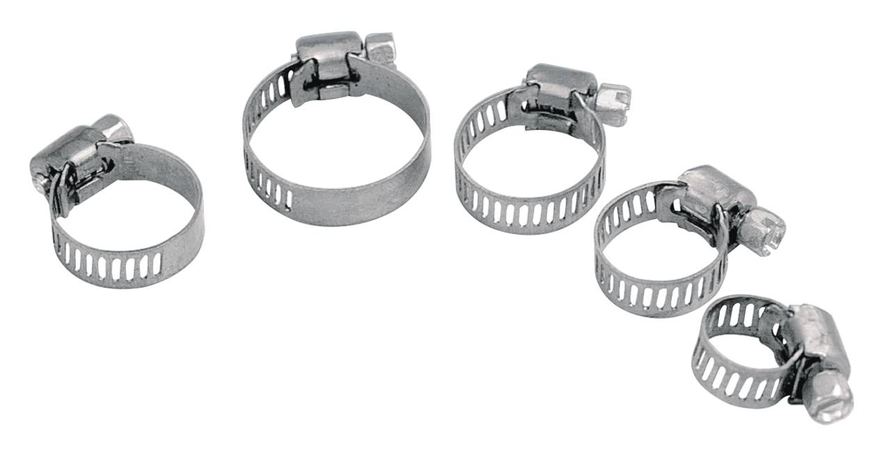 GZP 10pck Hose clamp 1/2" thru 1" stainl