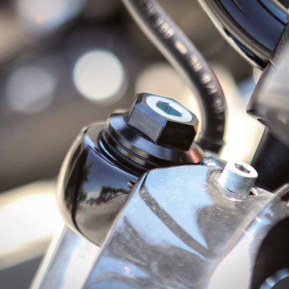 Blk Burly fork preload adjusters 39mm