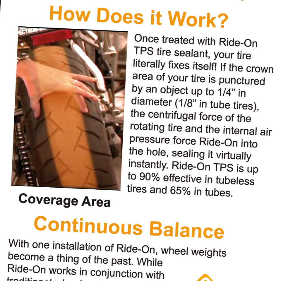 Ride-on Tire protection system 8Oz.bottl