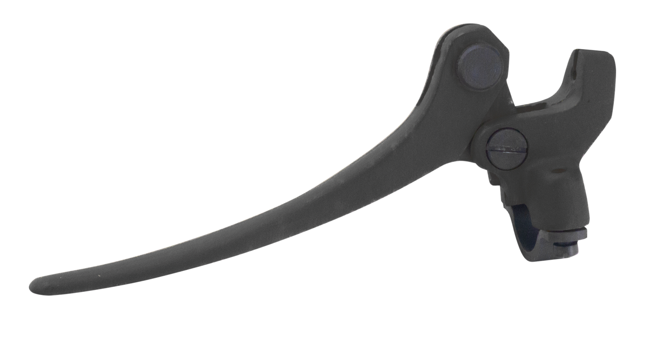 Handbrake lever w/bracket blk/chr 41-52