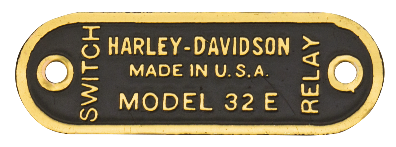 Name plate relay-switch brass 32E genera