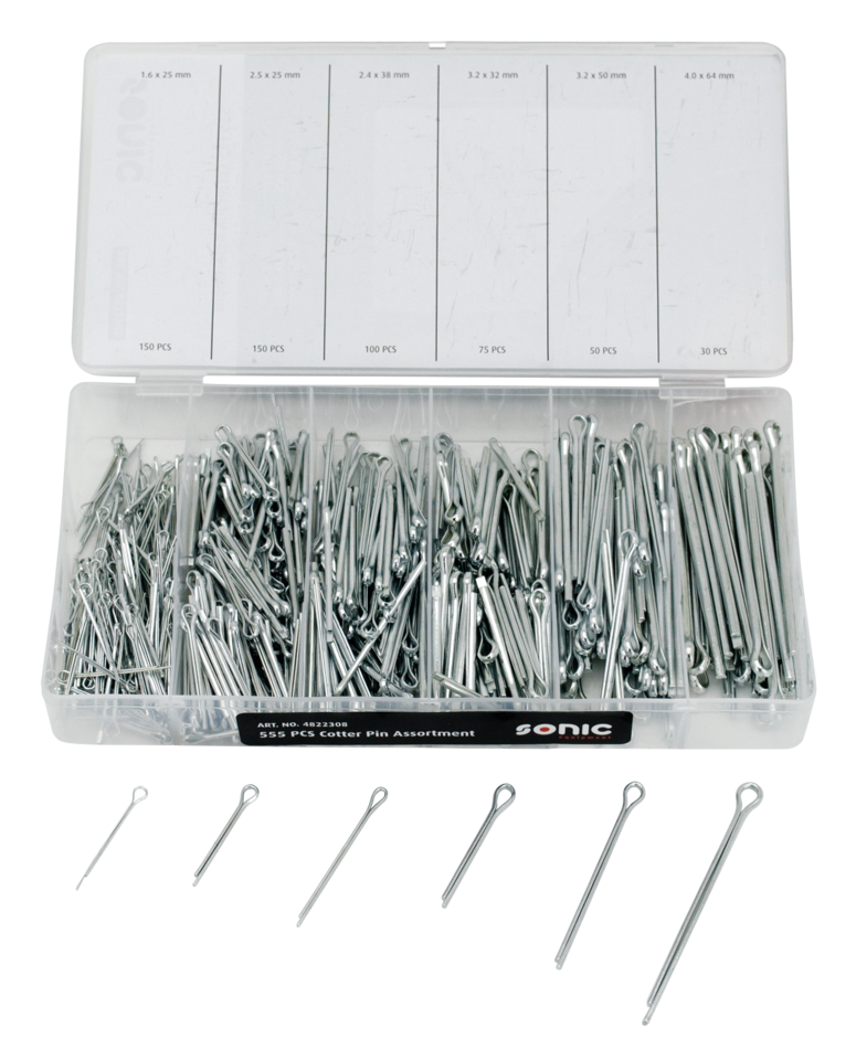 555Pcs Sonic assortment box cotter pins