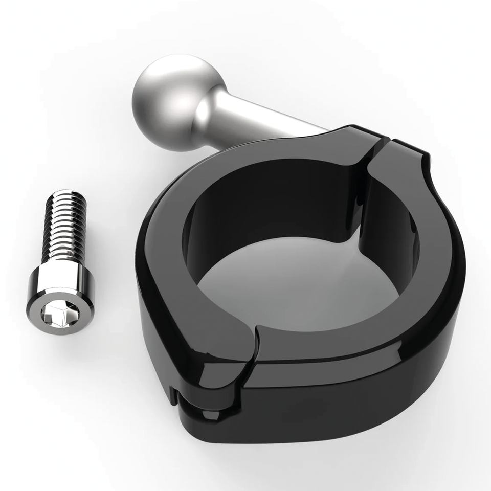 Black aluminum 1 1/4" Bar Mount