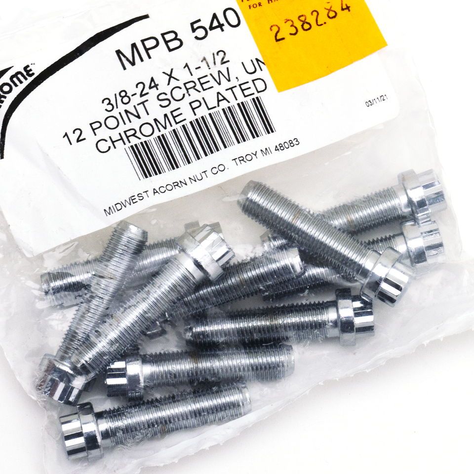 10pck 12-point screw 3/8-24x1 1/2", UNF