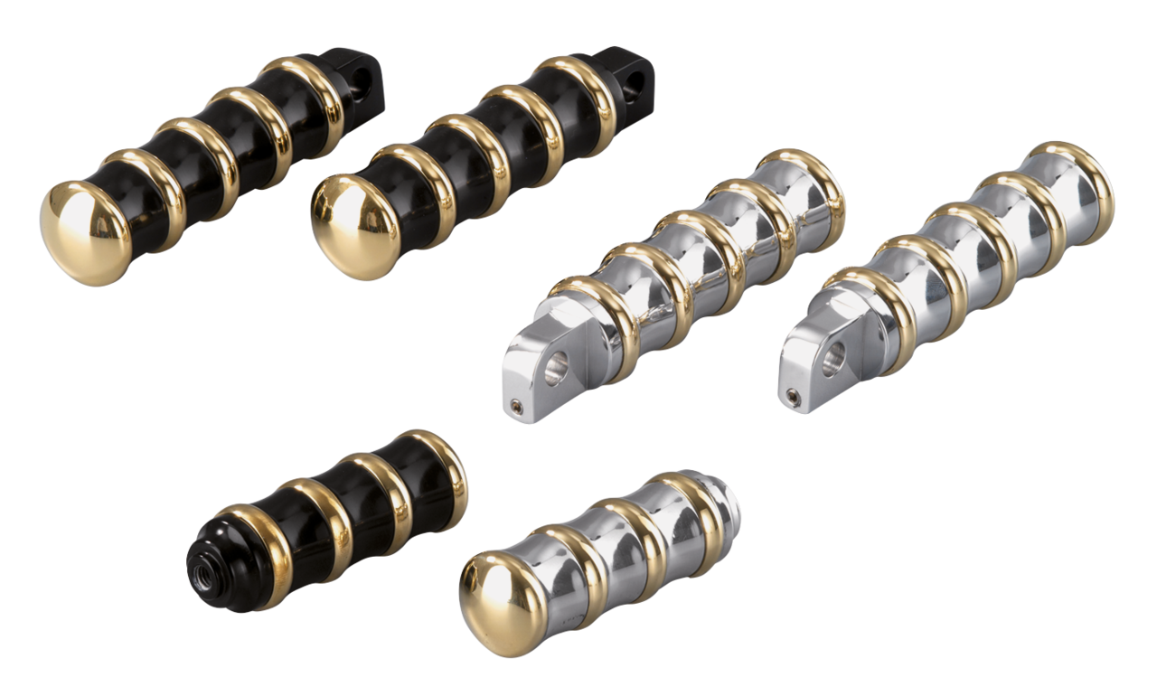 Vintage shifter/brake peg black & brass