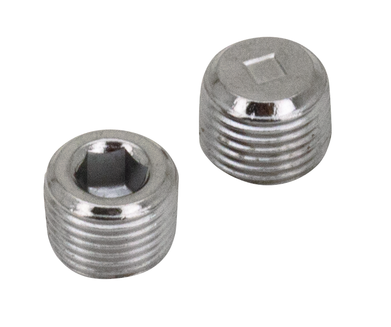 Chrome fork drain plugs FL49-e77