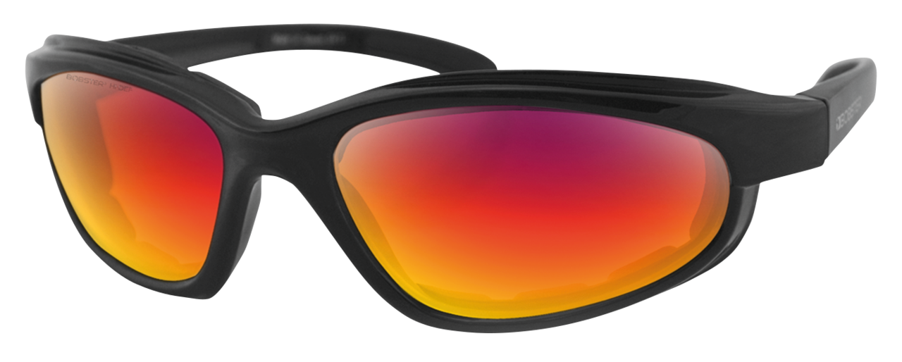 Fat Boy Sunglass Mat Blk Purple HD Red