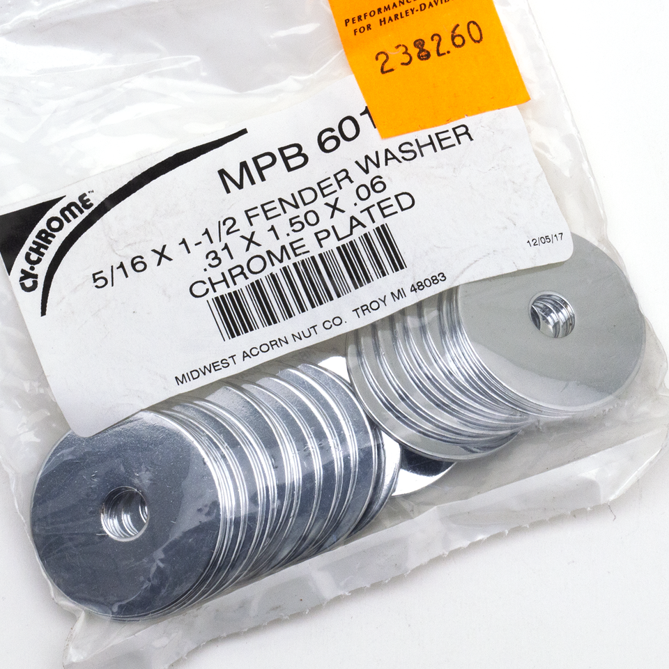 25pck Flat washers 5/16" X 1 1/2"