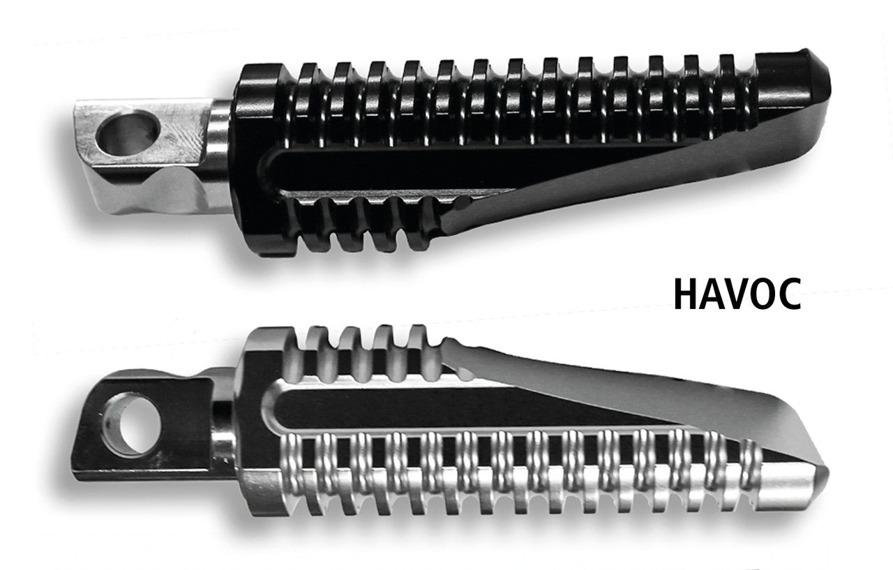 Burly Havoc pegs clear anodised