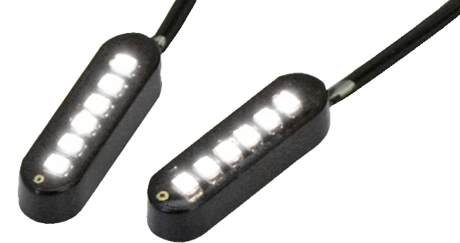 Cyron Convex 6 LED Black White pair