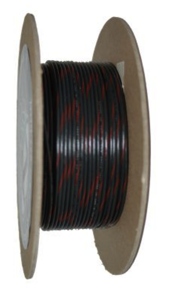 18-Gauge BLACK/RED STRIPE 100' Spool Pri