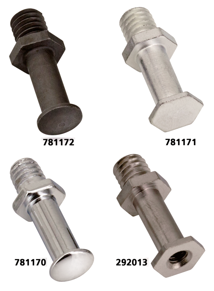 Kicker spring stud, white plated